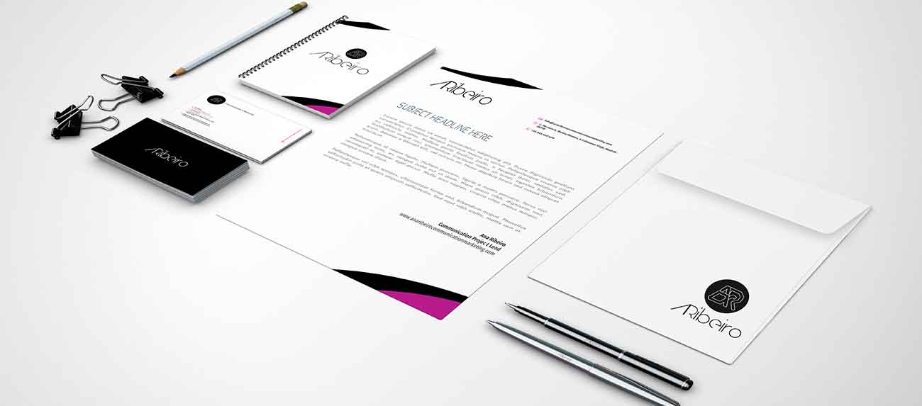 Diseño de papelería corporativa por Aninha Ribeiro Marketing Digital